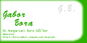 gabor bora business card